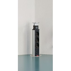 REGLETA ESCAMOTEABLE 3TOMAS SCHUKO+2xUSB
