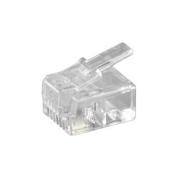 CONECTOR RJ11 6/4 MACHO PACK 100 unit