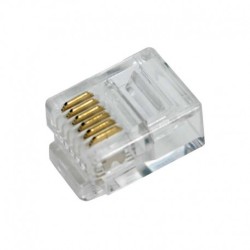 CONECTOR RJ12 6/6 MACHO W (FLAT CABLE)