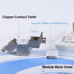 CONECTOR RJ45 HEMBRA FTP CAT7 KEYSTON