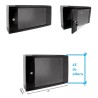 RACK MURAL 19" 4U NEGRO FONDO 150mmX600