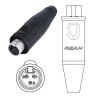 CONECTOR MINI XLR3 PIN HEMBRA NEGRO IP65