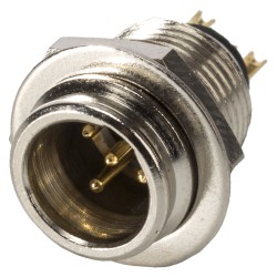 CONECTOR MINI XLR4 PIN MACHO PANEL REAN