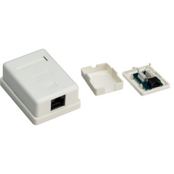 ROSETA SUPERFICIE 1xRJ45 UTPCAT6 LATERAL