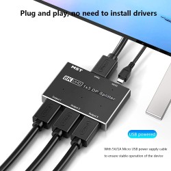 SPLITTER DISPLAYPORT 1 Entrada-3 Salid8K