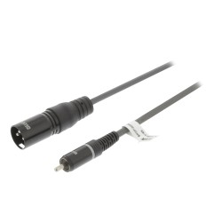 CABLE AUDIO XLR3 M-RCA M 3MTS NEGRO