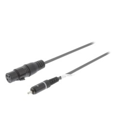 CABLE AUDIO XLR3 H-RCA M 3MTS NEGRO