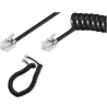 CABLE TLF ESPIRAL RJ10 M-M 2MTS NEGRO