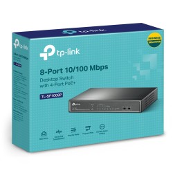 SWITCH POE 4+4 PUERTOS 10/100