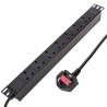 REGLETA 19" 7  TOMAS UK SIN INTERRUPTOR
