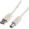 CABLE USB A-B 2.0 M-M 1,8MTS BEIGE