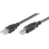 CABLE USB A-B 2.0 M-M 2MTS NEGRO