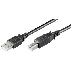 CABLE USB A-B 2.0 M-M 3MTS NEGRO