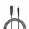 CABLE AUDIO XLR3 M-RCA M 3MTS NEGRO
