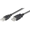 CABLE USB A 2.0 M-H 1,8MTS NEGRO