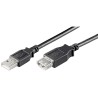 CABLE USB A 2.0 M-H 0,30MTS NEGRO