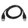 CABLE USB A 2.0 M-H 1MTS NEGRO