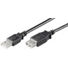 CABLE USB A 2.0 M-H 3MTS NEGRO