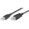 CABLE USB A 2.0 M-H 3MTS NEGRO HQ