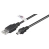 CABLE USB A/M-MINI-B(5P) 1,8MTS NEGRO HQ
