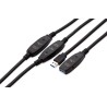 CABLE USB A 3.0 M-H AMPLIFICADO 25M V3.0