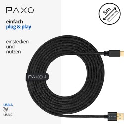CABLE USB 3.1 TIPO A M-USB C M 5M NEGRO