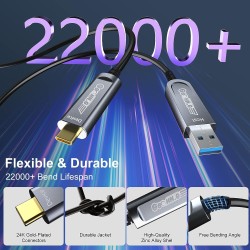 CABLE USB 3.1 A M-USB C M 10M AOC FIBRA