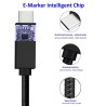 CABLE USB C M-M 3M NEGRO V3.1 GEN-2 100W