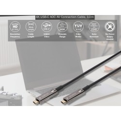 CABLE USB C M-M 10M AOC POR FIBRA OPTICA