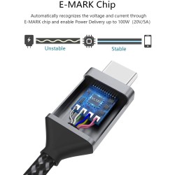 CABLE USB C M-M 3M CargaRapida QC3.0/4.0