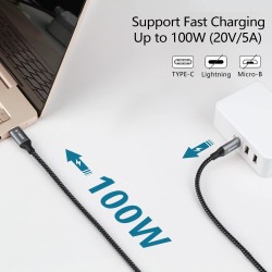 CABLE USB C M-M 3M CargaRapida QC3.0/4.0