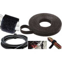 ROLLO DE VELCRO 10mmX25MTS NEGRO