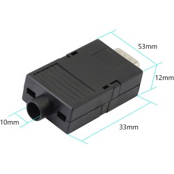 CONECTOR SUB-D 15 HD VGA MACHO BORNA TOR