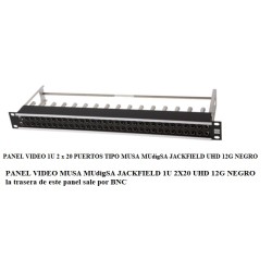 PANEL VIDEO JACKFIELD 19" 1U 2x20 UHD12G