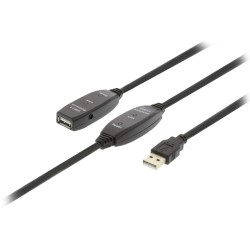 CABLE USB A 2.0 M-H AMPLIFICADO 30M