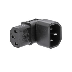 ADAPTADOR C13-C14 CODO 90º NEGRO AB-AR