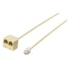 DUPLICADOR TELEFONICO 1xRJ11M-2xRJ11H 2M