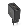 ALIMENTADOR 220V 4xUSB A 2,4A 10W NEGRO