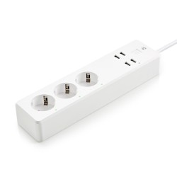 REGLETA WIFI 3 TOMAS SCHUKO+INT+4xUSB BL