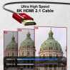 CABLE HDMI M-M 8K 0,45M ETHERNET SLIM2.1