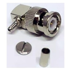 CONECTOR BNC MACHO RG58 CRIMPAR CODO