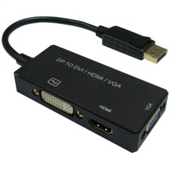 ADAPTADOR DISPLAYPORT M-HDMI+DVI+VGA 15c