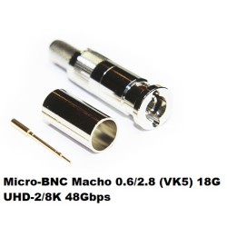 CONECTOR MICRO BNC MACHO 0.6/2.8 12G