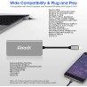 ADAPTADOR USB C M-HDMI H+RJ45+3xUSB3.0+C