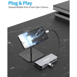 ADAPTADOR USB C M-HDMI H+RJ45+3xUSB3.0+C