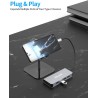 ADAPTADOR USB C M-HDMI H+RJ45+3xUSB3.0+C