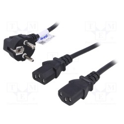 CABLE ALIMENTACION "Y" RED-2xCPU C13 1M