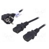 CABLE ALIMENTACION "Y" RED-2xCPU C13 1M