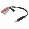 CABLE MINIJACK 4POLOS M-2xMINIJACK H 3 P