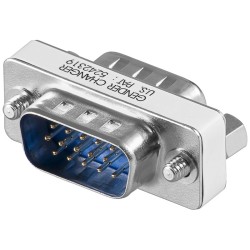 ADAPTADOR VGA DB15HD M-M BAJO PERFIL